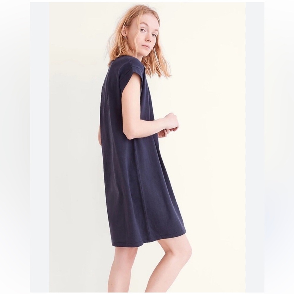5 for $25!! Madewell Organic Cotton Cap-Sleeve Tee Dress XXS Dark Baltic